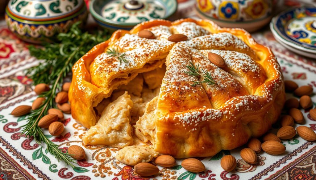 Marokkanische Bastilla mit Hühnchen und Mandeln