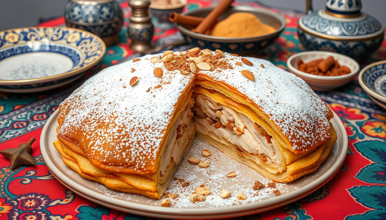 Marokkanische Bastilla mit Hühnchen und Mandeln