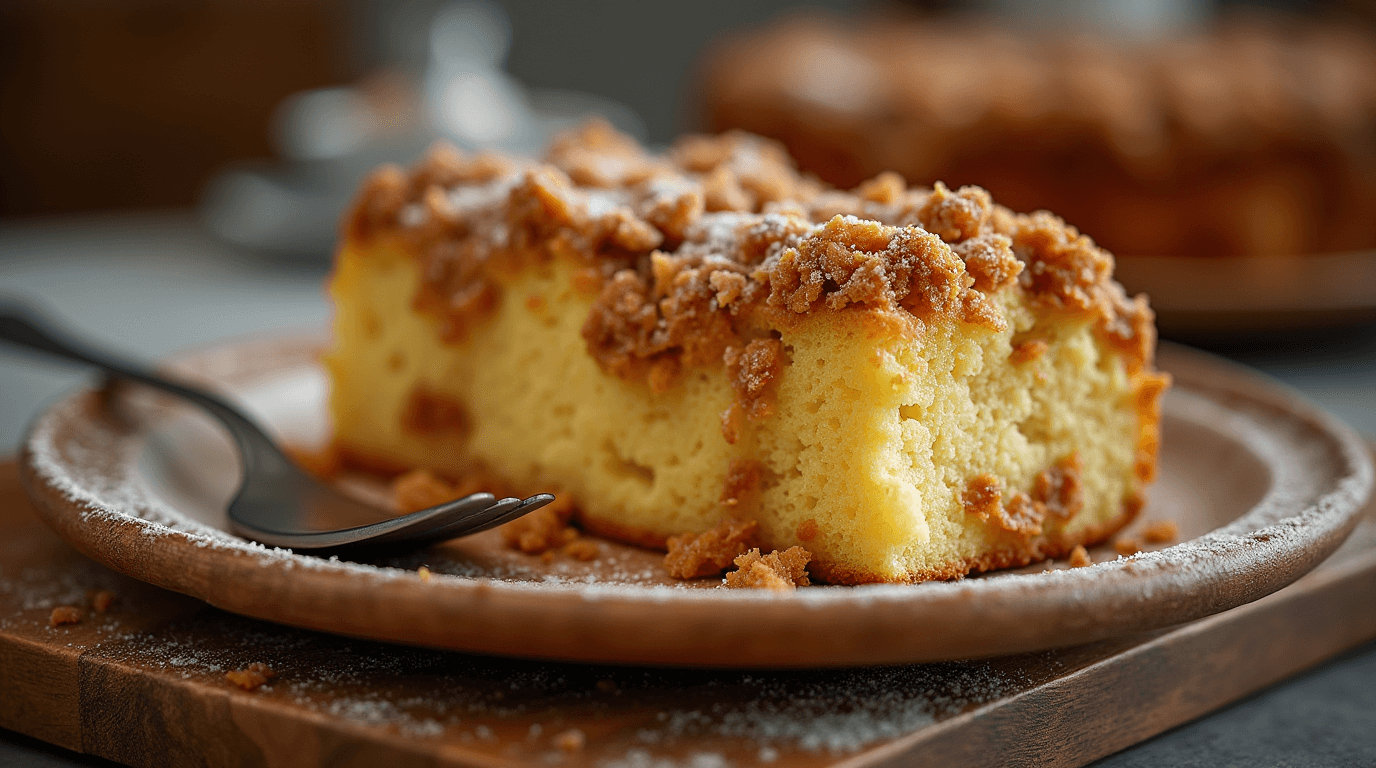 Schneller Puddingkuchen mit Streuseln