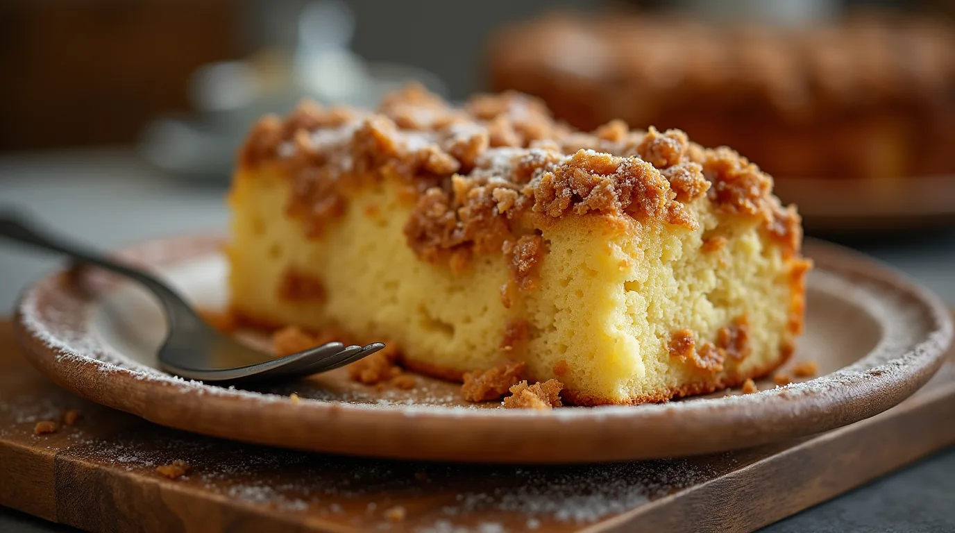 Schneller Puddingkuchen mit Streuseln